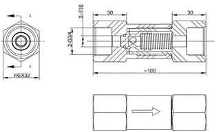 stainless steel one way check valve inline check valve drawing stainless steel one way check valve inline check valve drawing
